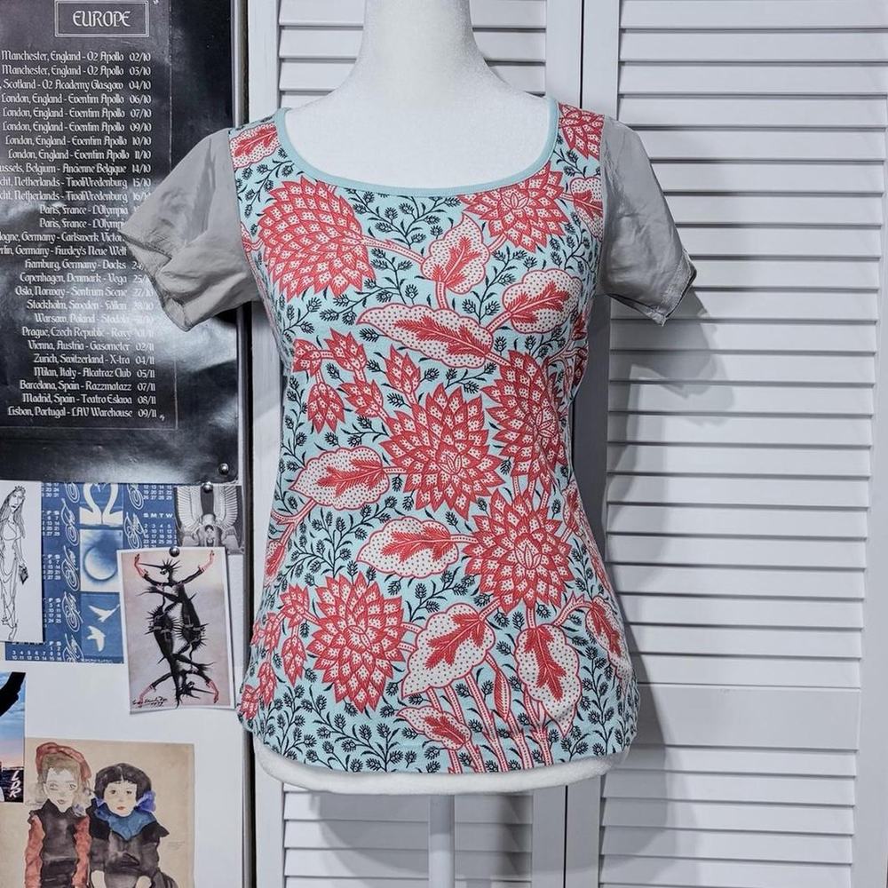 Custo Barcelona floral and bird top